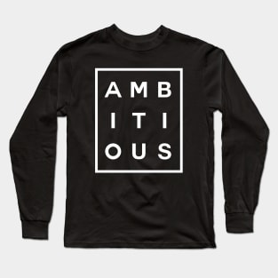 Ambitious Boxed (White) Long Sleeve T-Shirt